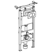 Rezervor WC incastrat, Geberit Duofix Delta 458.133.21.2, 50 x 112 cm, 3-6 L, clapeta actionare inclusa