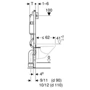 Rezervor WC incastrat, Geberit Duofix Delta 458.133.21.2, 50 x 112 cm, 3-6 L, clapeta actionare inclusa