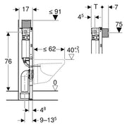 Rezervor WC incastrat, Geberit Omega 12 111.003.00.1, 50 x 82 cm, 3-6 L