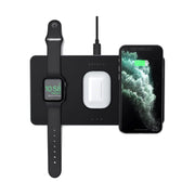 Cumpara Incarcator Satechi Trio Wireless Charging Pad pentru Apple Watch, Airpods, iPhone, Negru de la Mesterul Minune