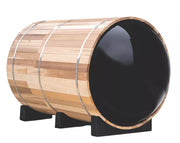 Sauna butoi cu vedere panoramica din cedru rosu 185x185x200 cm
