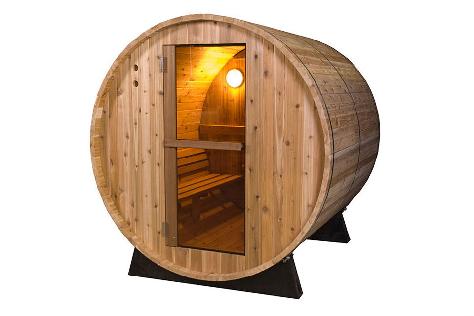Sauna butoi rustica din cedru rosu 185 x 185 x 200 cm