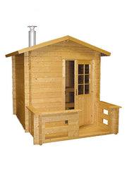 Sauna Harvia Kuikka de exterior cu terasa si incalzitor electric S02200B