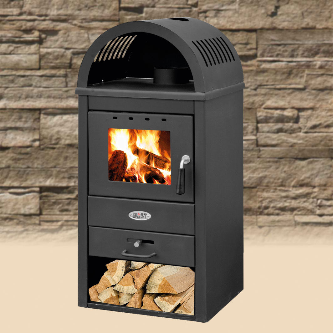 Semineu ( SOBA ) combustibil solid Fornello B10 E 7-9 KW, 465x390x970 mm