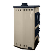 Semineu cu plita din fonta Fiama SD HIT, pe lemne,brichete si carbune, putere 6 kW, culoare crem