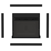 Semineu incastrabil pe peleti cu aer cald Fiama INSERT 11 kw, aprindere electrica, tiraj fortat, wifi, focar din fonta, recomandat pentru 110 mp