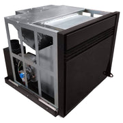 Semineu incastrabil pe peleti cu aer cald Fiama INSERT 11 kw, aprindere electrica, tiraj fortat, wifi, focar din fonta, recomandat pentru 110 mp