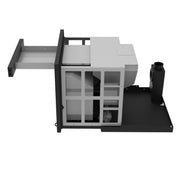 Semineu incastrabil pe peleti cu aer cald Fiama INSERT 11 kw, aprindere electrica, tiraj fortat, wifi, focar din fonta, recomandat pentru 110 mp