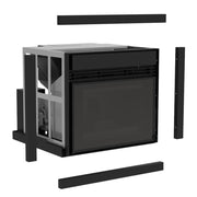 Semineu incastrabil pe peleti cu aer cald Fiama INSERT 11 kw, aprindere electrica, tiraj fortat, wifi, focar din fonta, recomandat pentru 110 mp