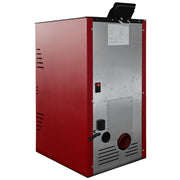 Semineu pe peleti cu aer cald Fiama Fuoco 8 kw, aprindere electrica, tiraj fortat, wifi, focar din fonta, recomandat pentru 75 mp, Bordeaux