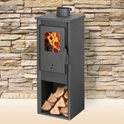 Semineu (Soba) pe lemne Fornello Berna Lux S 5-7 kW, 330x365x940 mm, Gratar ardere din fonta, camera de ardere samotata, usa cu geam din sticla termorezistenta