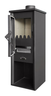 Semineu (Soba) pe lemne Fornello Berna Lux S 5-7 kW, 330x365x940 mm, Gratar ardere din fonta, camera de ardere samotata, usa cu geam din sticla termorezistenta