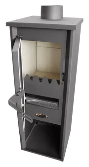 Semineu (Soba) pe lemne Fornello Berna Lux S 5-7 kW, 330x365x940 mm, Gratar ardere din fonta, camera de ardere samotata, usa cu geam din sticla termorezistenta