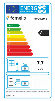 Semineu ( SOBA ) combustibil solid Fornello Konzul LM N Ivory, 7-9 KW, 490x460x930 mm
