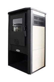 Semineu ( SOBA ) combustibil solid Fornello Konzul LM N Ivory, 7-9 KW, 490x460x930 mm