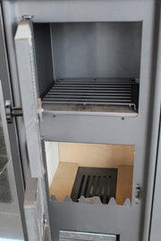 Semineu (Soba) pe lemne Fornello Roma G Ivory 11-13 kW, 490x460x1160 mm, prevazut cu plita si cuptor pentru gatit, gratar ardere din fonta, camera de ardere samotata, plita din fonta, usa din fonta cu geam din sticla termorezistenta