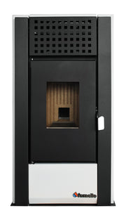 Semineu (Soba) pe Peleti cu aer cald Fornello Magnesia 9 KW, culoare White