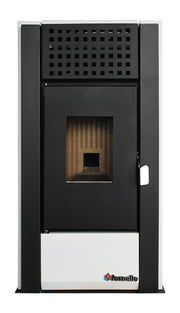 Semineu (Soba) pe Peleti cu aer cald Fornello Magnesia 9 KW, culoare White