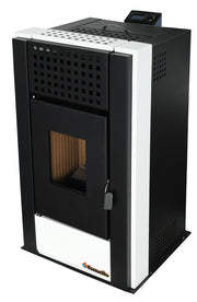 Semineu (Soba) pe Peleti cu aer cald Fornello Magnesia 9 KW, culoare White