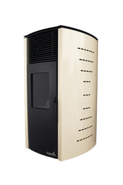 Semineu (soba) pe peleti cu tiraj fortat Fornello Stela 10 KW, include ventilator aer cald, aprindere electrica, telecomanda, recomandat pentru 100 mp