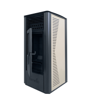 Semineu (soba ) pe peleti cu tiraj fortat Fornello Sophia Premium 11 kw, aprindere electrica, telecomanda, culoare Ivory, recomandat pentru 110 mp