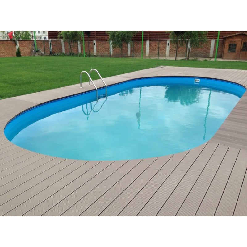 Piscina otel, set complet piscina ovala Caribi din otel galvanizat 600x320x150 cm