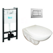 Set Vas WC suspendat cu rezervor incastrat, clapeta si capac Roca