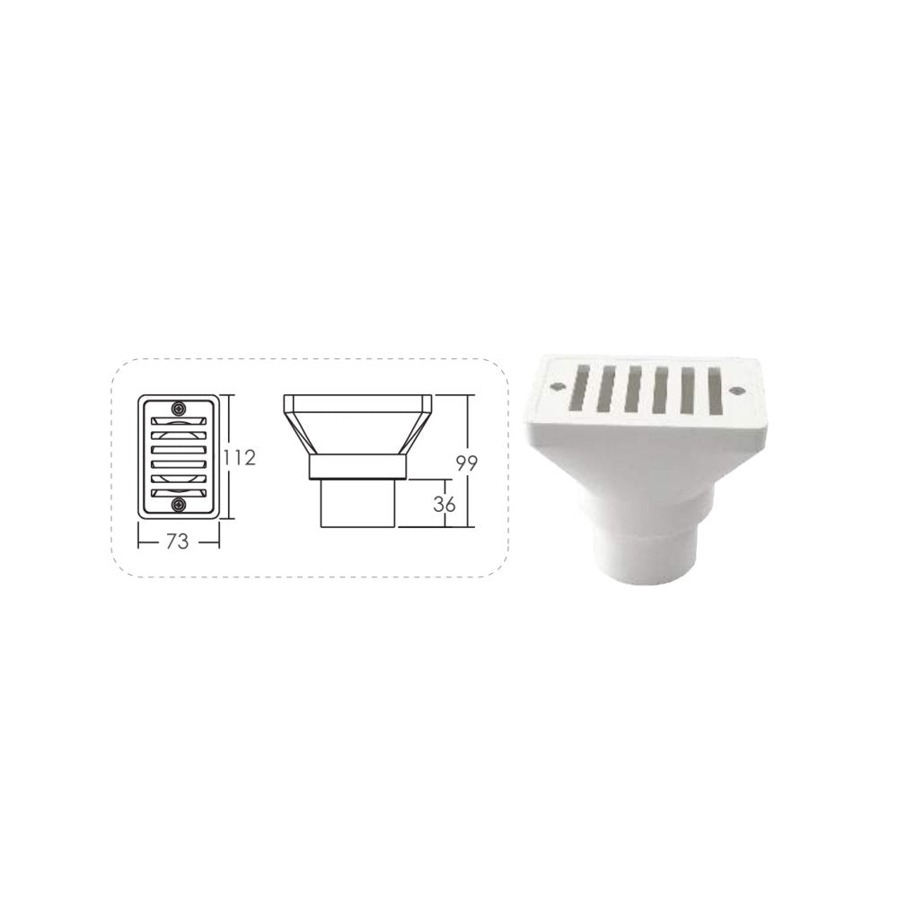 Sifon de scurgere pentru canal perimetral piscine