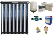 Sistem solar presurizat, panou Fornello 20 Tuburi Heat Pipe, pompa 25-60, controller, vas expansiune, antigel, supapa 1/2, aerisitor 1/2
