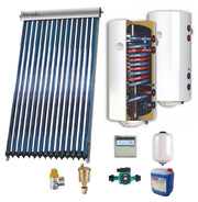 Sistem solar presurizat , panou Sunsystem VTC 20, boiler cu 2 serpentine si rezistenta electrica Sunsystem 200 litri, pompa 25-60, controller, vas expansiune, antigel, supapa 1/2, aerisitor 1/2