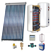 Sistem solar presurizat , panou Sunsystem VTC 20, boiler cu 2 serpentine si rezistenta electrica Sunsystem 150 litri, pompa 25-60, controller, vas expansiune, antigel, supapa 1/2, aerisitor 1/2