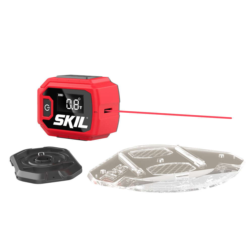 SKIL 1900 AA Nivela laser digitala cu linie, lumina rosie, raza de actiune 4.5m, margine magnetica, include 2 baterii AAA, baza suport perete, accesoriu raportor