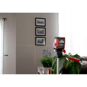 SKIL 1910 AA Nivela laser cu linie în cruce, lumina rosie, raza actiune 15m, prindere trepied 1/4, Accu Li-Ion, include incarcator micro USB si clema de prindere