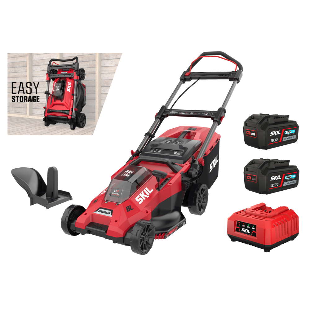 Masina de tuns iarba, SKIL 0140 BA, 43cm, Brushless, cu acumulatori si incarcator