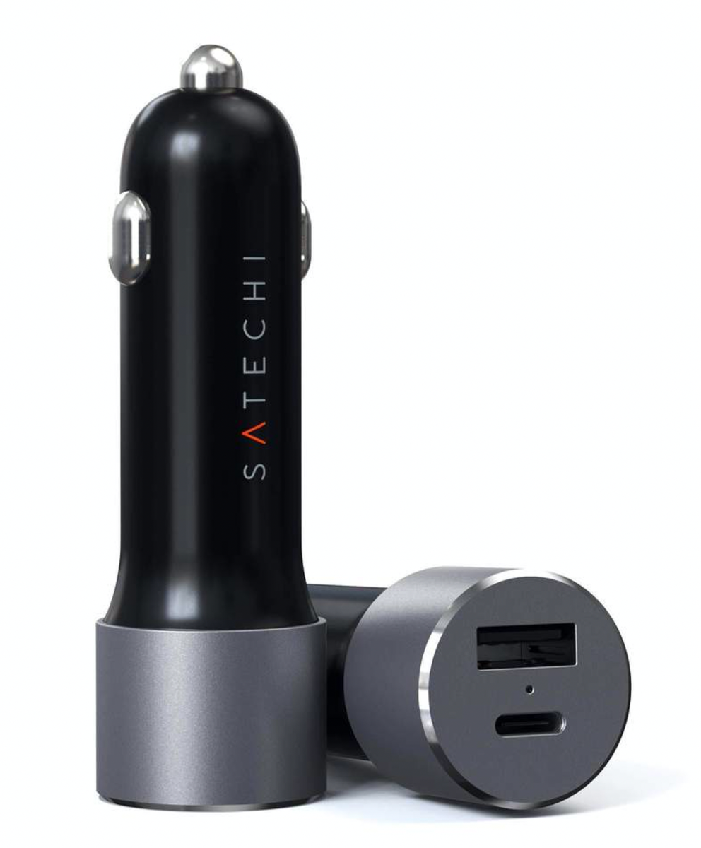 Cumpara Incarcator auto Satechi 72W Type-C PD Car Charger - Space Gray de la Mesterul Minune