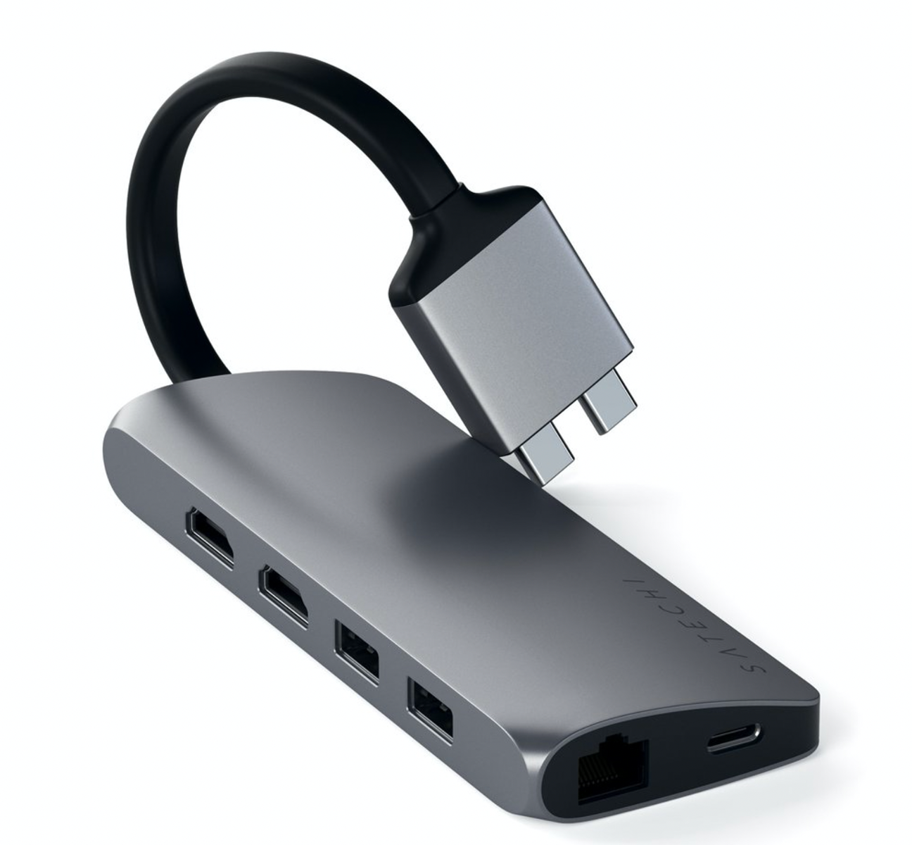 Cumpara Adaptor Satechi TYPE-C Dual Multimedia Adapter - Space Gray de la Mesterul Minune
