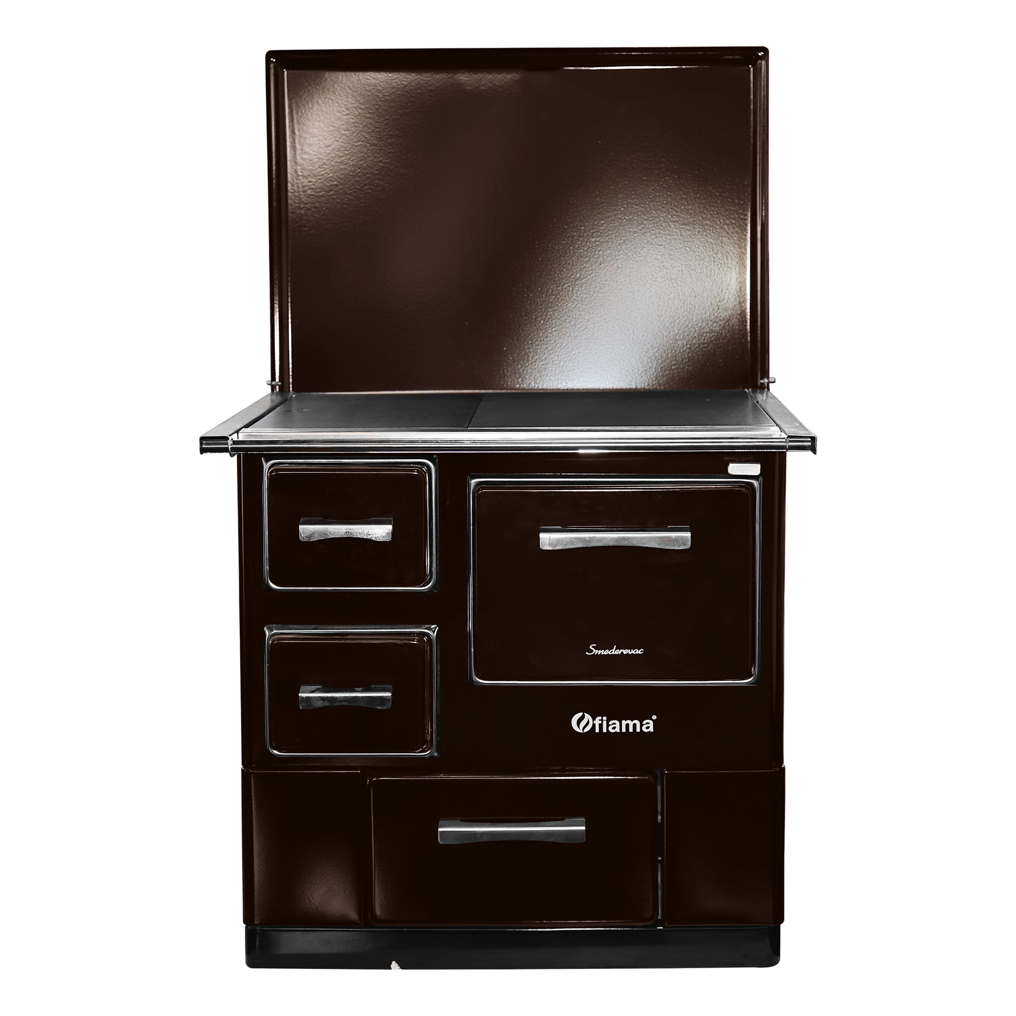 Soba de gatit si incalzit FIAMA SD 3 DP, 7 Kw, cu cuptor de gatit si plita, evacuare partea dreapta, culoare maro