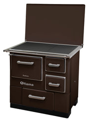 Soba de gatit si incalzit FIAMA SD 3 DP, 7 Kw, cu cuptor de gatit si plita, evacuare partea stanga, culoare maro