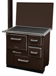 Soba de gatit si incalzit FIAMA SD 3 DP, 7 Kw, cu cuptor de gatit si plita, evacuare partea stanga, culoare maro