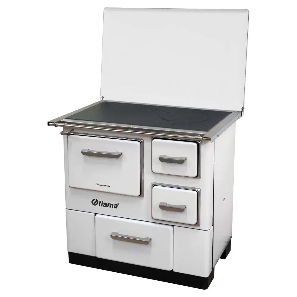 Soba de gatit si incalzit FIAMA SD 3 DP, 7 Kw, cu cuptor de gatit si plita, evacuare partea stanga, culoare maro