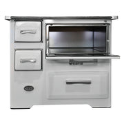 Soba de gatit si incalzit FIAMA SD 7 RS D, 7 Kw, cu cuptor de gatit si plita, culoare alb, evacuare partea dreapta