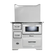 Soba de gatit si incalzit FIAMA SD 7 RS D, 7 Kw, cu cuptor de gatit si plita, culoare alb, evacuare partea dreapta