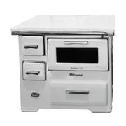 Soba de gatit si incalzit FIAMA SD 7 RS D, 7 Kw, cu cuptor de gatit si plita, culoare alb, evacuare partea dreapta