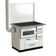 Soba de gatit si incalzit FIAMA SD 7 RS S, 7 Kw, cu cuptor de gatit si plita, evacuare partea stanga