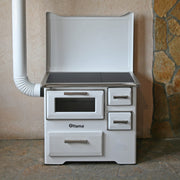 Soba de gatit si incalzit FIAMA SD 7 RS S, 7 Kw, cu cuptor de gatit si plita, evacuare partea stanga