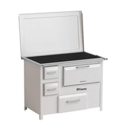 Soba de gatit si incalzit FIAMA SD 9 SL D, 7 Kw, cu cuptor de gatit si plita, culoare alb, evacuare partea dreapta