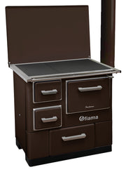 Soba de gatit si incalzit FIAMA SD 3 DP, 7 Kw, cu cuptor de gatit si plita, evacuare partea dreapta, culoare maro