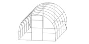 Solar de grădină 6x3x2.5m, polietilenă 240 g/m2, rezistentă la UV, țeavă 26 * 1.2mm