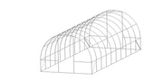 Solar de grădină 10x4x2.5m, polietilenă 240 g/m2, rezistentă la UV, țeavă 32 * 1.2mm