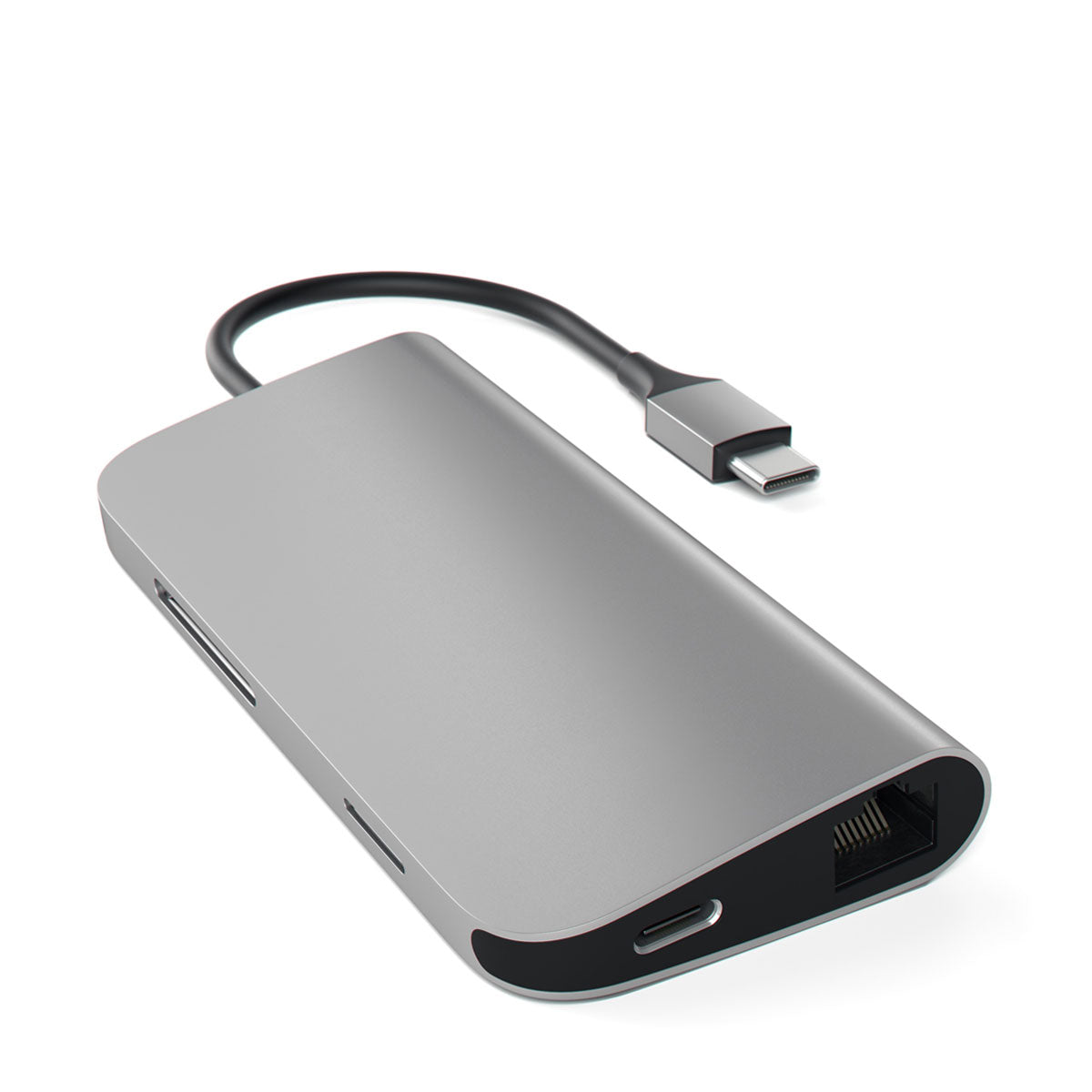 Cumpara Satechi Aluminium TYPE-C Multi-Port Adapter (HDMI 4K,3x USB 3.0,MicroSD,Ethernet), Space Grey de la Mesterul Minune